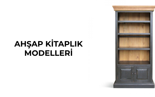 Ahşap Kitaplık Modelleri - Doğal Ahşap Mobilya